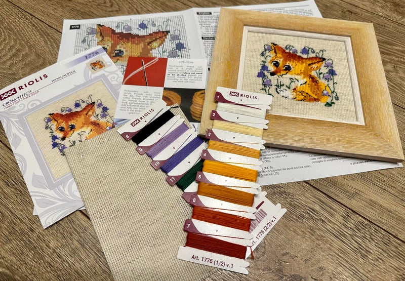 RIOLIS - Little Fox 1776, Cross Stitch Kits 5,12" x 5,12", Cross Stitch Kits for Beginners & Advanced, Crossstitching Kit Adult, Embroidery Counted Stitching Kit - Image 3